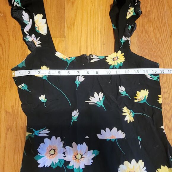 LOFT Black Size 4 Floral Maxi Dress - Picture 4 of 7